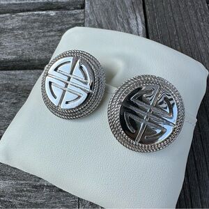 Givenchy Vintage Silver Clip On Earrings